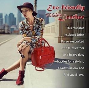 Primeware Red Crocodile Skin Drinks Bag 8222-RD